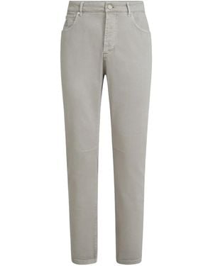 Brunello Cucinelli Garment-Dyed Five-Pocket Trousers - Grey