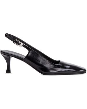 Proenza Schouler Trap 60 Leather Court Shoes - Women's - Leather - Black