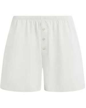 12 STOREEZ Mica Mercerised Cotton Shorts - White