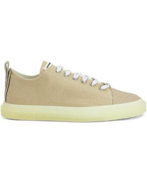 Giuseppe Zanotti Blabber Lace-Up High-Top Trainers - Natural