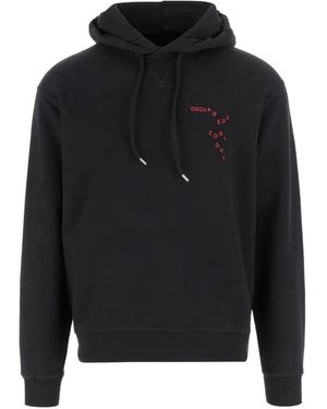 DSquared² Logo-Print Hoodie - Blue