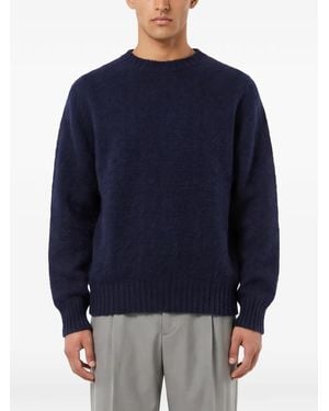 YMC Crew-Neck Raglan-Sleeve Sweater - Blue