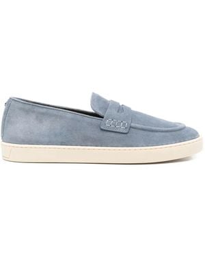 Canali Penny-Strap Loafers - Blue