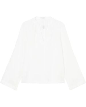 Marc O' Polo Bell-Sleeve V-Neck Blouse - White