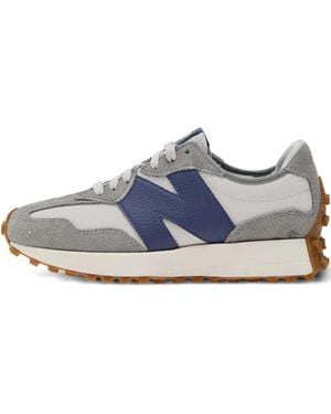 New Balance 327 Suede Leather Trainers - Blue
