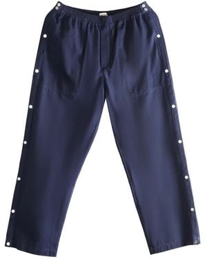 Bode Tear-Away Press-Stud Track Pants - Blue