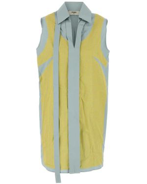 Fendi Powder Cotton Dress - Yellow