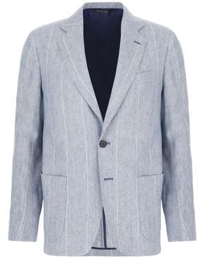 Colamarino Linen Blazer - Blue