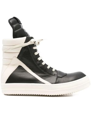 Rick Owens Geobasket High-Top Leather Trainers - White