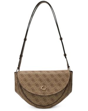 Guess Borsa A Spalla Coleen Con Logo - Bianco