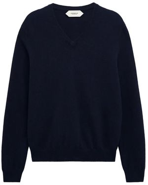Pringle of Scotland V-Neck Cashmere Jumper - Blue