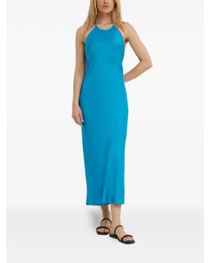 Samsøe & Samsøe Halterneck Open-Back Midi Dress - Blue