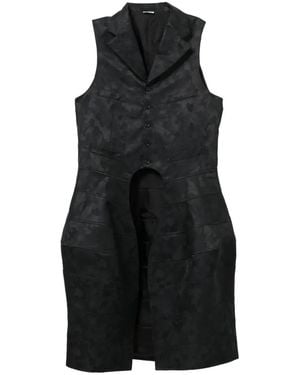 Comme des Garçons Camouflage-Print Coat - Black