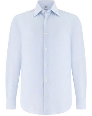 BOGGI Striped Collar Shirt - Blue