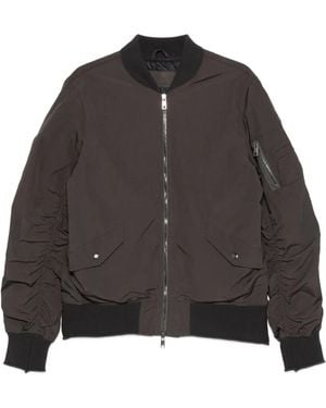 Giorgio Brato Veste Bomber À Fermeture Zippée - Brown