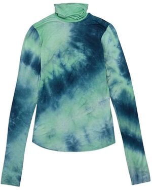 CALLIPYGIAN Tie-Dye Turtleneck Sweater - Blue