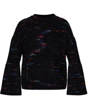 Munthe Textured Mélange-Effect Jumper - Black