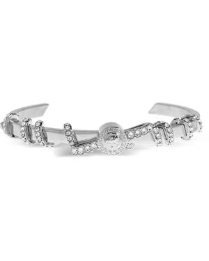 Versace Gianni Crystal-Embellished Bracelet - White