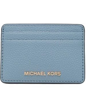 Michael Kors Leather Card Holder - Blue