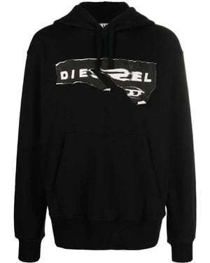 DIESEL Felpa Con Cappuccio - Nero