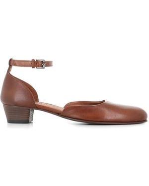 Pantanetti Ankle Strap Pumps - Brown