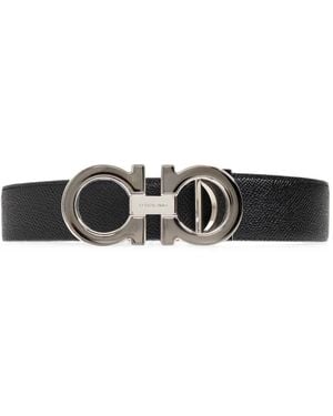 Ferragamo Gancini Reversible Belt Set - White