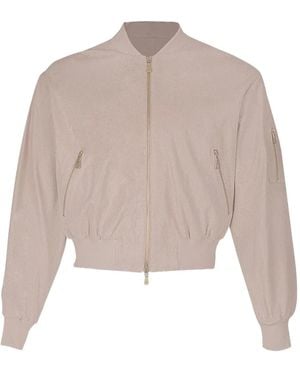 Eleventy Zip-up Bomber Jacket - Natural