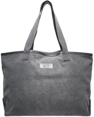 WOOYOUNGMI Corduroy Logo-Patch Tote Bag - Grey
