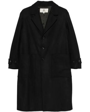 Barena Single-Breasted Notched-Lapels Coat - Black