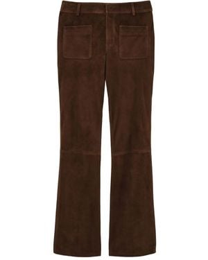 Ba&sh Pantalones Mossi con bolsillo de parche - Marrón