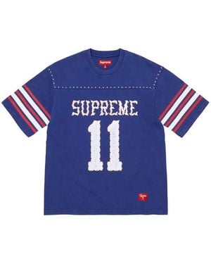 Supreme Studded Football T-Shirt - Blue