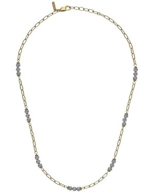 Desmo Crystal Nova Bead-Embellished Necklace - Metallic