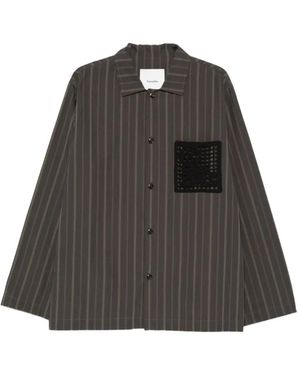 Nanushka Jelmer Striped Shirt - Black