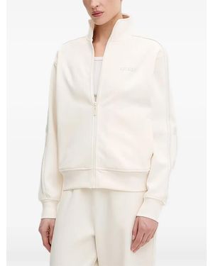 Guess Octavia Logo Zip-Up Sweatshirt - White