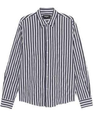 DSquared² Striped-Pattern Shirt - Blue