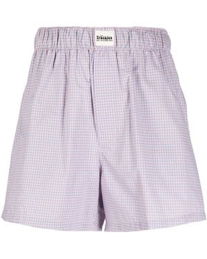 Natasha Zinko Shorts Mit Vichy-Karo - Lila