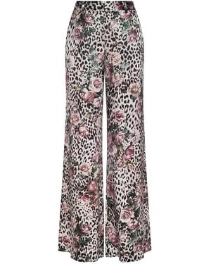 L'Agence Pilar Silk Wide-Leg Trousers - White