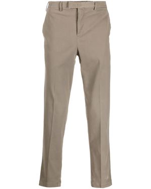 PT Torino Straight-Leg Modal-Blend Trousers - Natural