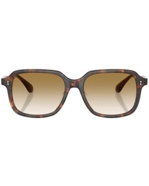 Oliver Peoples Tassin Square-Frame Sunglasses - Natural