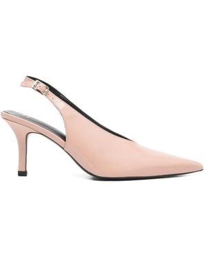 Patrizia Pepe Slingback Heeled Court Shoes - Pink