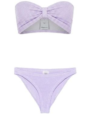 Hunza G Bikini Con Efecto Arrugado - Morado