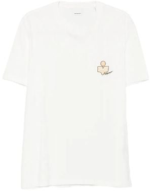Isabel Marant Logo-Embroidered T-Shirt - White