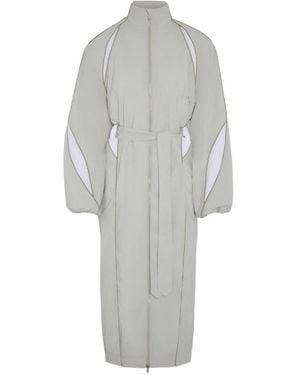 SRVC Studio Slash Zip-Fastening Coat - Grey
