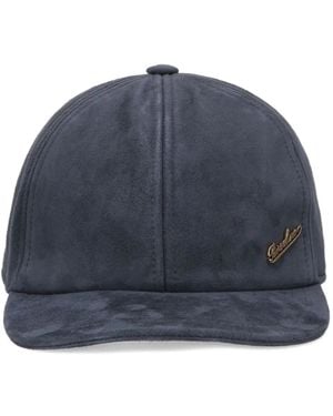 Borsalino Otis Suede Baseball Cap - Blue