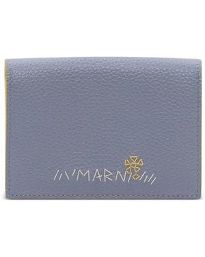 Marni Trifold Leather Wallet - Gray