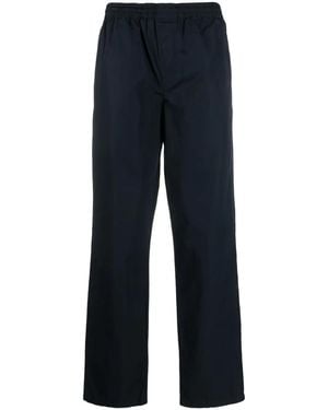 Aspesi Elasticated-Waistband Straight-Leg Pants - Blue