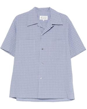 Maison Margiela Printed Cotton Shirt - Blue