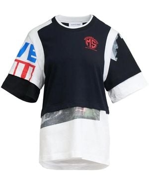 Marine Serre Layered T-Shirt - Blue