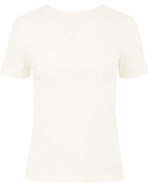 Nina Ricci Plunging Draped Back T-Shirt - White