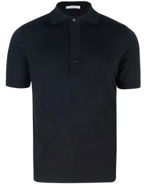 Paolo Pecora Fine-Knit Polo Shirt - Black